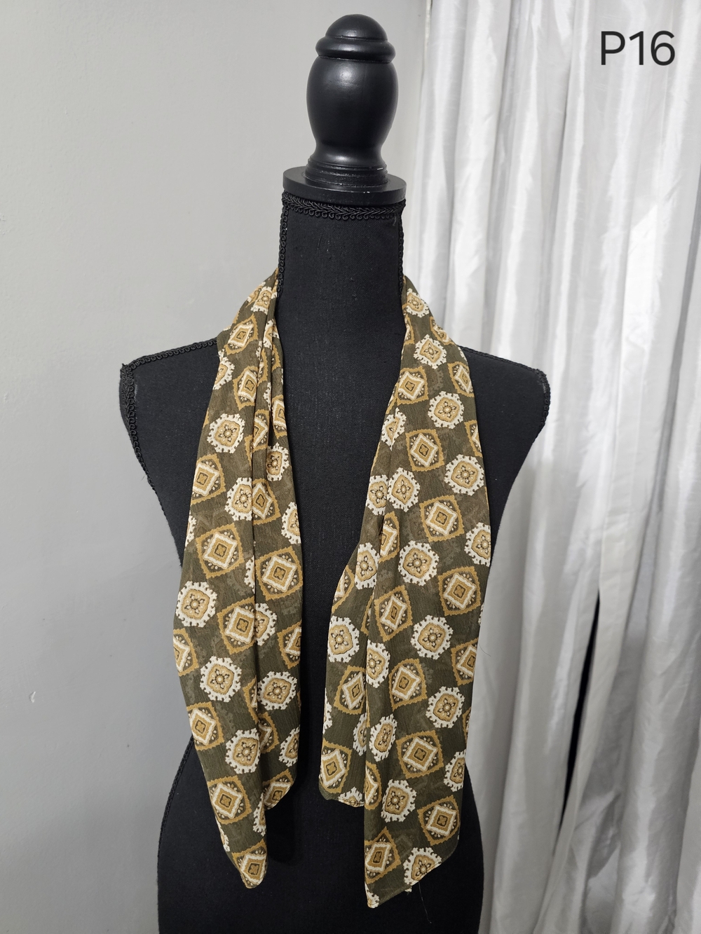 Olive & Mustard Geometric Scarf - Women Accessories